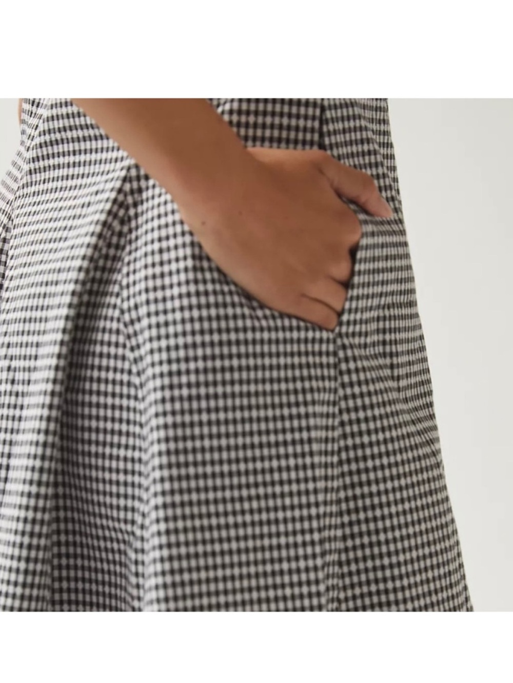 Maeve by Anthropologie Gingham Black and White Sundress with Crossback Straps - Picture 8 of 12